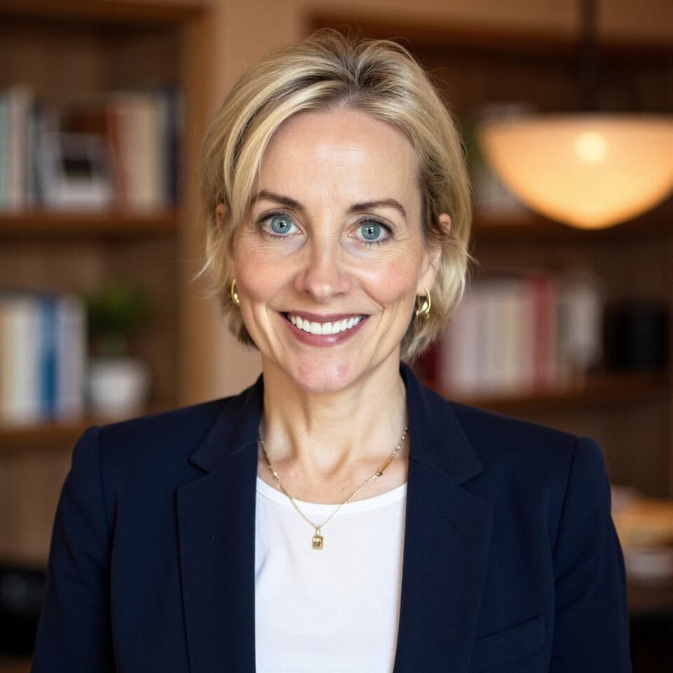 Headshot of Constance Barkley-Lewis wearing a blue suit
